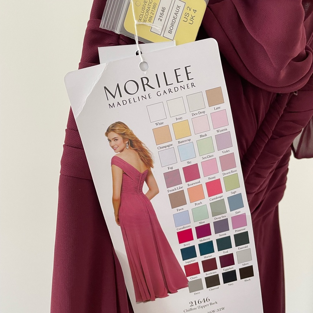 Bridesmaid dress, never worn, style #21646, color: Bordeaux, US 2 UK 4